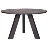 WOOOD Eettafel Rhonda - Eiken - Blacknight - 77x129x129