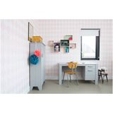 WOOOD Dennis Bureau - Betongrijs - Grenen Geborsteld - 74x141x59