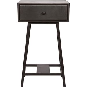 BePureHome Skybox Sidetable - Hout/Metaal - Zwart - 70x45x30