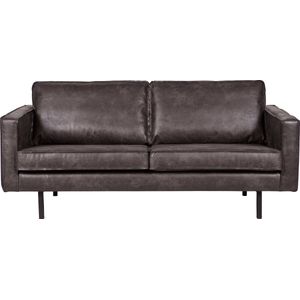 BePureHome Rodeo Bank 2.5-zits - Breedte 190 Cm - Leer - Zwart | Stoere en eigentijdse bank van BePureHome