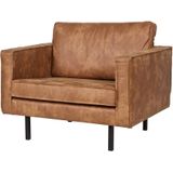 BePureHome Rodeo Fauteuil - Recycle Leer - Cognac - 85x105x86