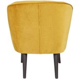 WOOOD Sara Fauteuil - Velvet - Oker - 59x71x70