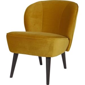 WOOOD Sara Fauteuil - Velvet - Oker - 59x71x70