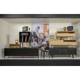 WOOOD Tv Meubel Met Retro Poten Tygo - Eiken - Onbehandeld - 47x150x44