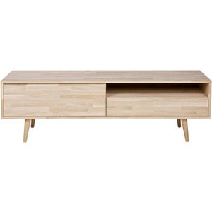 WOOOD Tygo TV-Meubel Met Retro Poten - Eiken - Onbehandeld - 47x150x44