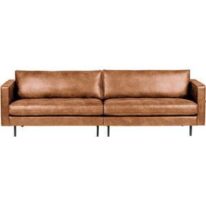 BePureHome Rodeo Classic 3-zits bank - Leer - Cognac - Trendy retro uitstraling