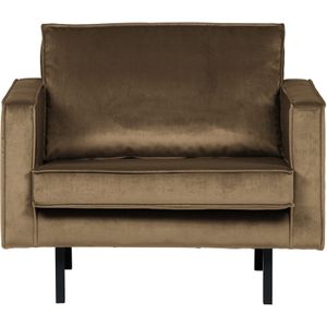 BePureHome Rodeo Fauteuil - Velvet - Taupe - 85x105x86