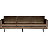 BePureHome Rodeo 3-Zits Bank - Velvet - Taupe - Modern en eigentijds design