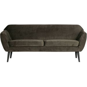 WOOOD Bank Rocco 2-Zits - Fluweel Warm Groen - Luxueus Design - Hoge Zitcomfort