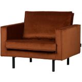 BePureHome Rodeo Fauteuil - Velvet - Roest