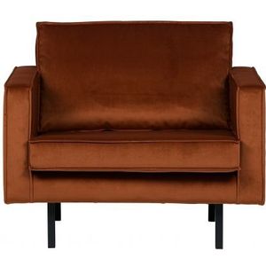 BePureHome Rodeo Fauteuil - Velvet - Roest