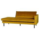 BePureHome Rodeo Daybed Links - Velvet - Oker - 85x203x86 - Chique en eigentijds design