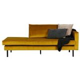 BePureHome Rodeo Daybed Links - Velvet - Oker - 85x203x86 - Chique en eigentijds design