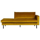 BePureHome Rodeo Daybed Links - Velvet - Oker - 85x203x86 - Chique en eigentijds design