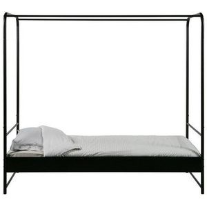vtwonen Bunk Hemelbed - Metaal - Zwart - 190x206x95