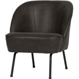 BePureHome Vogue Fauteuil - Recycle Leer - Zwart - 69x57x70