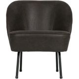 BePureHome Vogue Fauteuil - Recycle Leer - Zwart - 69x57x70