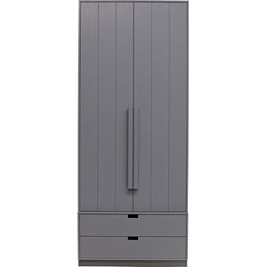WOOOD Skik Garderobekast - Grenen - Grijs - 231x95x62