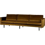 BePureHome Rodeo Bank 3-zits Velvet Honing Geel - Modern en eigentijds design