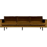 BePureHome Rodeo Bank 3-zits Velvet Honing Geel - Modern en eigentijds design