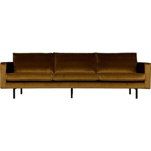 BePureHome Rodeo Bank 3-zits Velvet Honing Geel - Modern en eigentijds design