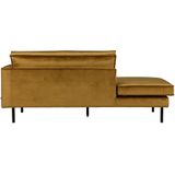 BePureHome Rodeo Daybed Rechts - Velvet - Honing Geel - 85x203x86 - Chique en eigentijds design