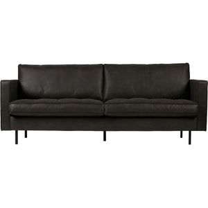 BePureHome Rodeo Classic Bank 2-Zits - Leer - Zwart - 83x230x88