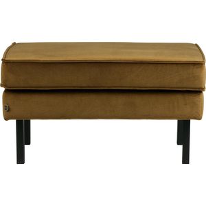 BePureHome Rodeo hocker op poten - Velvet - Honing Geel - 45x84x54