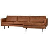 BePureHome Rodeo Chaise Longue Rechts - Leer - Cognac - 85x300x86