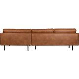 BePureHome Rodeo Chaise Longue Rechts - Leer - Cognac - 85x300x86