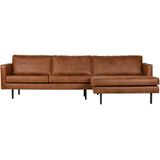 BePureHome Rodeo Chaise Longue Rechts - Leer - Cognac - 85x300x86