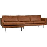 BePureHome Rodeo Chaise Longue Links - Leer - Cognac - Royale chaise longue bank