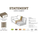 BePureHome Statement XL 4-zitsbank - Fluweel Taupe - Basic design - Afmeting: 77x372x93 cm