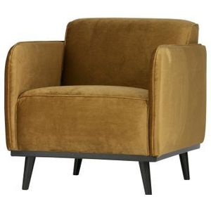 Statement Fauteuil Met Arm Fluweel Honing Geel