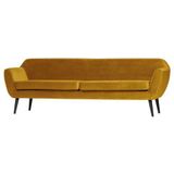 WOOOD Rocco XL Sofa 230 cm Fluweel Oker - Moderne 4-zits bank met elegante uitstraling