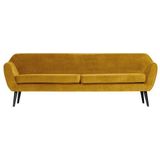 WOOOD Rocco XL Sofa 230 cm Fluweel Oker - Moderne 4-zits bank met elegante uitstraling