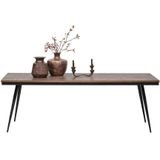 BePureHome Rhombic Eettafel - Hout/Metaal - Naturel - 76x220x90