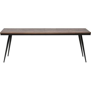 BePureHome Rhombic Eettafel - Hout/Metaal - Naturel - 76x220x90