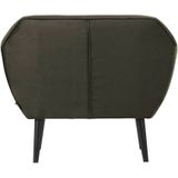 WOOOD Rocco Fauteuil - Velvet - Warm Groen - 75x92x81