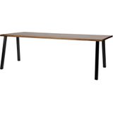 WOOOD Exclusive James Eettafel Met A-poot - Hout - Zwart - 75x200x90