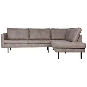 BePureHome Rodeo Hoekbank Rechts - Eigentijds en chique design - Leer look - H 85 cm x B 266 cm x D 86/213 cm