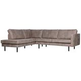 BePureHome Rodeo Hoekbank Links - Eigentijds en chique design - Leer look - H 85 cm x B 266 cm x D 86/213 cm