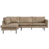 BePureHome Rodeo Hoekbank Links - Eigentijds en chique design - Leer look - H 85 cm x B 266 cm x D 86/213 cm