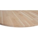 WOOOD Tablo Tafelblad Rond - Eiken - Onbehandeld - 2,4x120x120