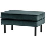 BePureHome Rodeo hocker op poten - Velvet - Teal - 45x84x54