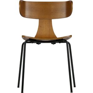 BePureHome Form Eetkamerstoelen - Hout - Bruin - Set van 2