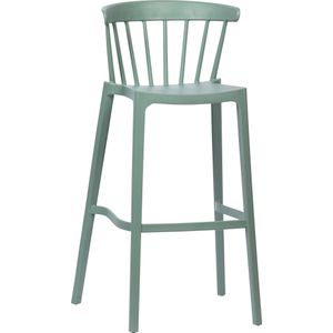 WOOOD Bliss Barstoel binnen/buiten - Kunststof - Jadegroen - 103x54x51