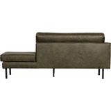 BePureHome Rodeo Daybed Links - Recycle Leer - Army - 85x203x86 - Chique en eigentijds design