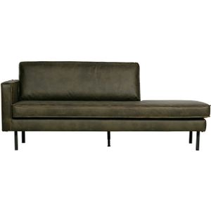 BePureHome Rodeo Daybed Links - Recycle Leer - Army - 85x203x86 - Chique en eigentijds design