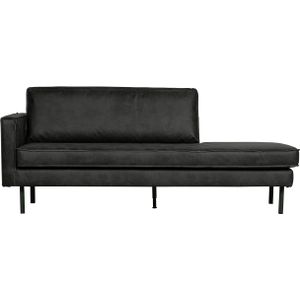 BePureHome Rodeo Daybed Links - Recycle Leer - Zwart - 85x203x86 - Chique en eigentijds design